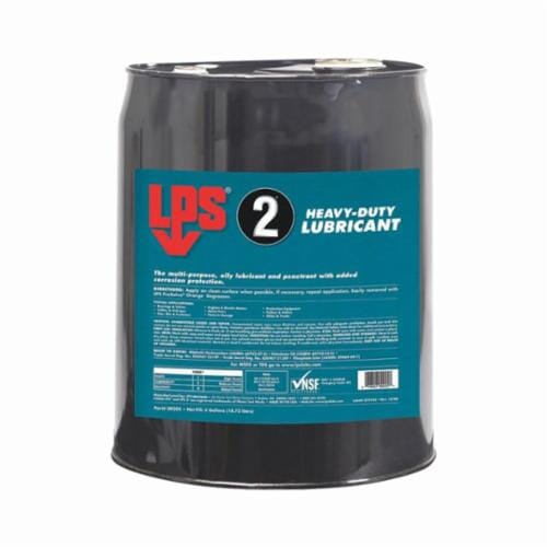 LPS® LPS 2® 00205 Heavy Duty Multi-Purpose Lubricant, 1 gal Metal Pail, Liquid Form, Brown, 0.82 to 0.86